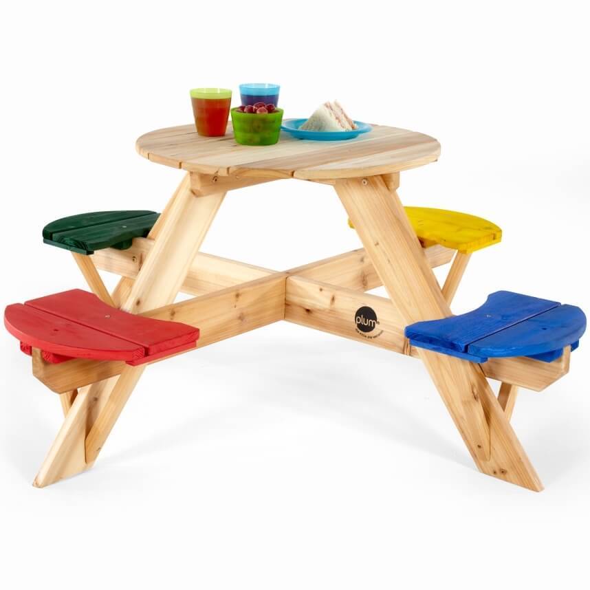 Plum Children's Circular Picnic Table with coloured seats - New Colours!