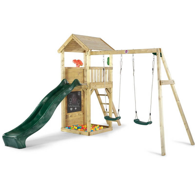 Plum Premium Wooden Lookout Tower with Swings 