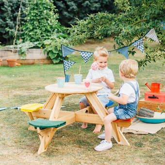 Plum Children's Circular Picnic Table with coloured seats - New Colours!