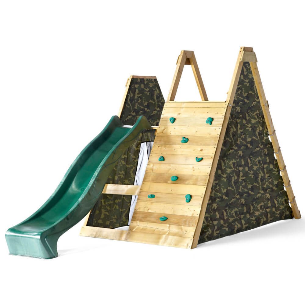 Plum Climbing Pyramid with Slide plus FREE Grass Protection Mats (pack of 2) 