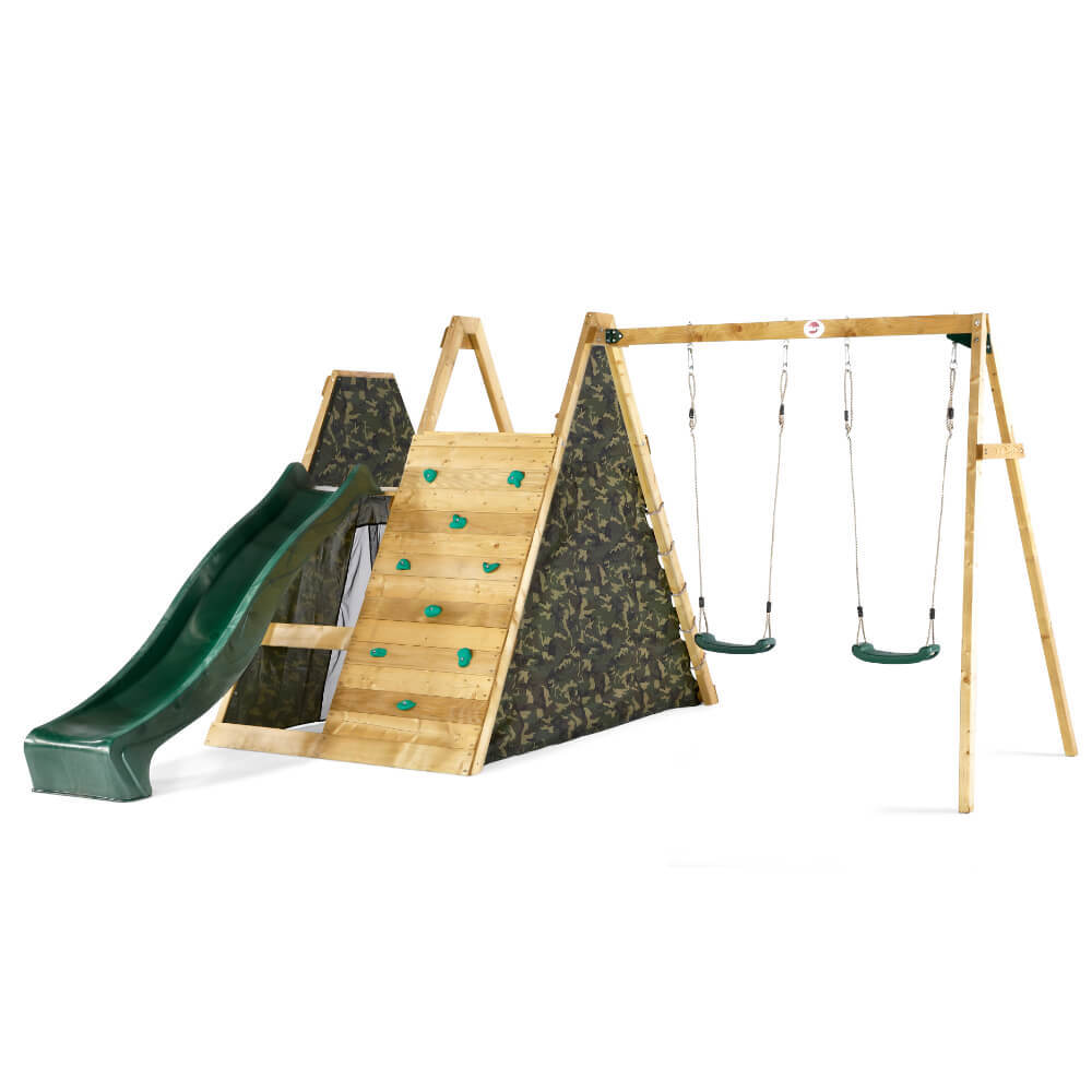 Plum Climbing Pyramid with Slide and Swings plus FREE Protektamats (pack of 2)