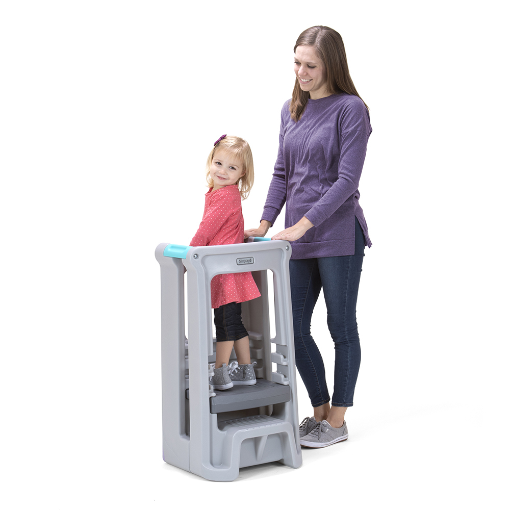 Toddler Tower Adjustable Stool - Grey
