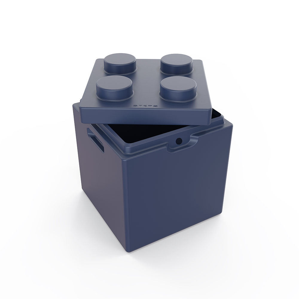 Step2 Contemporary Builders Toy Box - Denim Blue