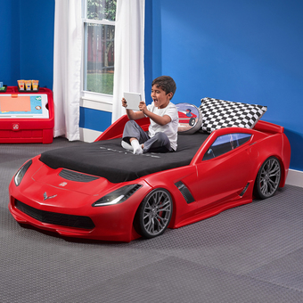 Step2 Corvette Z06 Bed with Lights - Red - Factory Seconds