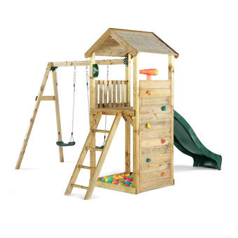Plum Premium Wooden Lookout Tower with Swings 