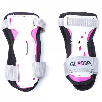 Plum Globber Junior Protective Gear - Pink & White XS