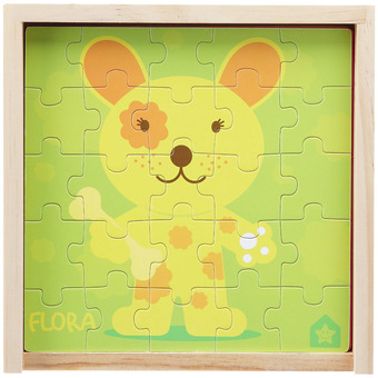 House of Toys 4 x 25 Piece Wooden Puzzle 