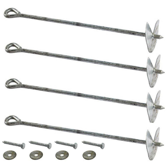 Actiplay Ground Anchor Screw - Galvanised (Pack of 4)
