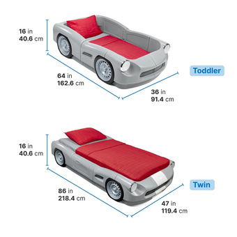 Step2 Roadster Toddler to Single Bed - Grey