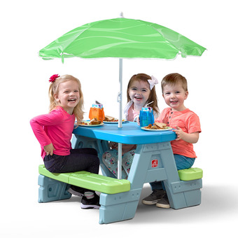Step2 Sun & Shade Picnic Table with Umbrella