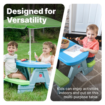 Step2 Sun & Shade Picnic Table with Umbrella