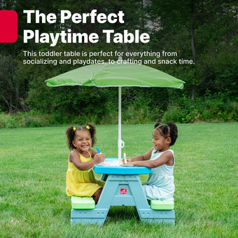 Step2 Sun & Shade Picnic Table with Umbrella