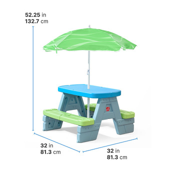 Step2 Sun & Shade Picnic Table with Umbrella