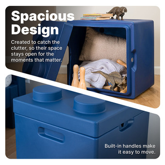 Step2 Contemporary Builders Toy Box - Denim Blue