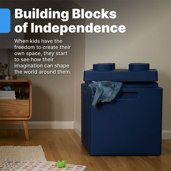 Step2 Contemporary Builders Toy Box - Denim Blue