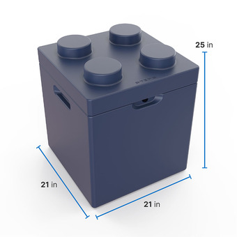 Step2 Contemporary Builders Toy Box - Denim Blue